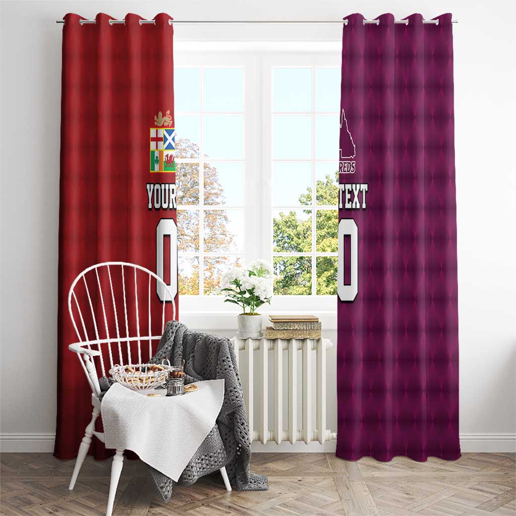 Custom British Lions Australia Queensland Window Curtain Sporty Style