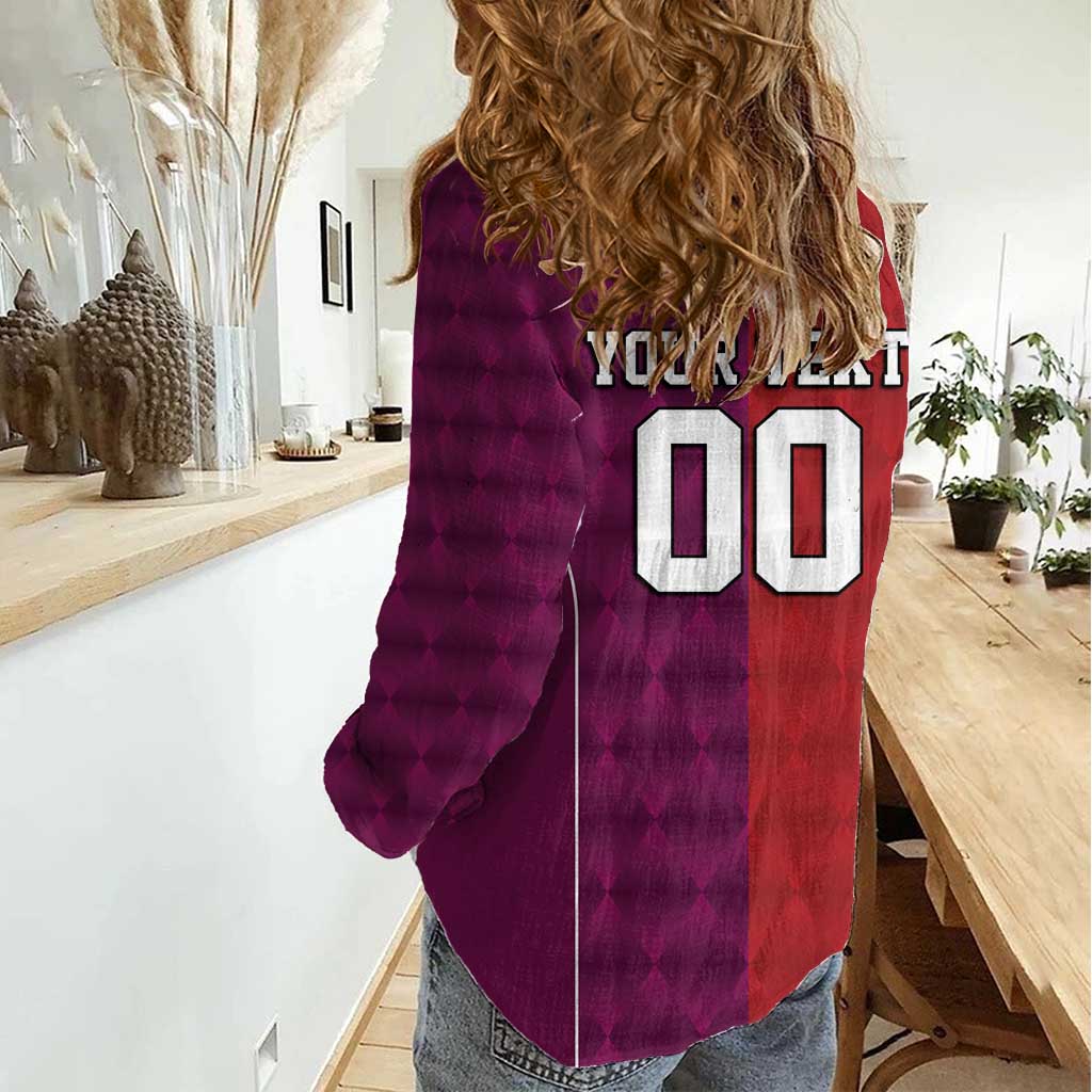 Custom British Lions Australia Queensland Women Casual Shirt Sporty Style