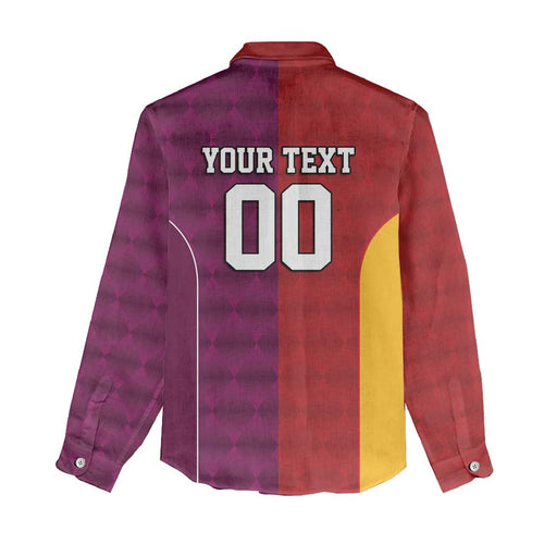 Custom British Lions Australia Queensland Women Casual Shirt Sporty Style