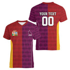Custom British Lions Australia Queensland Women V-Neck T-Shirt Sporty Style