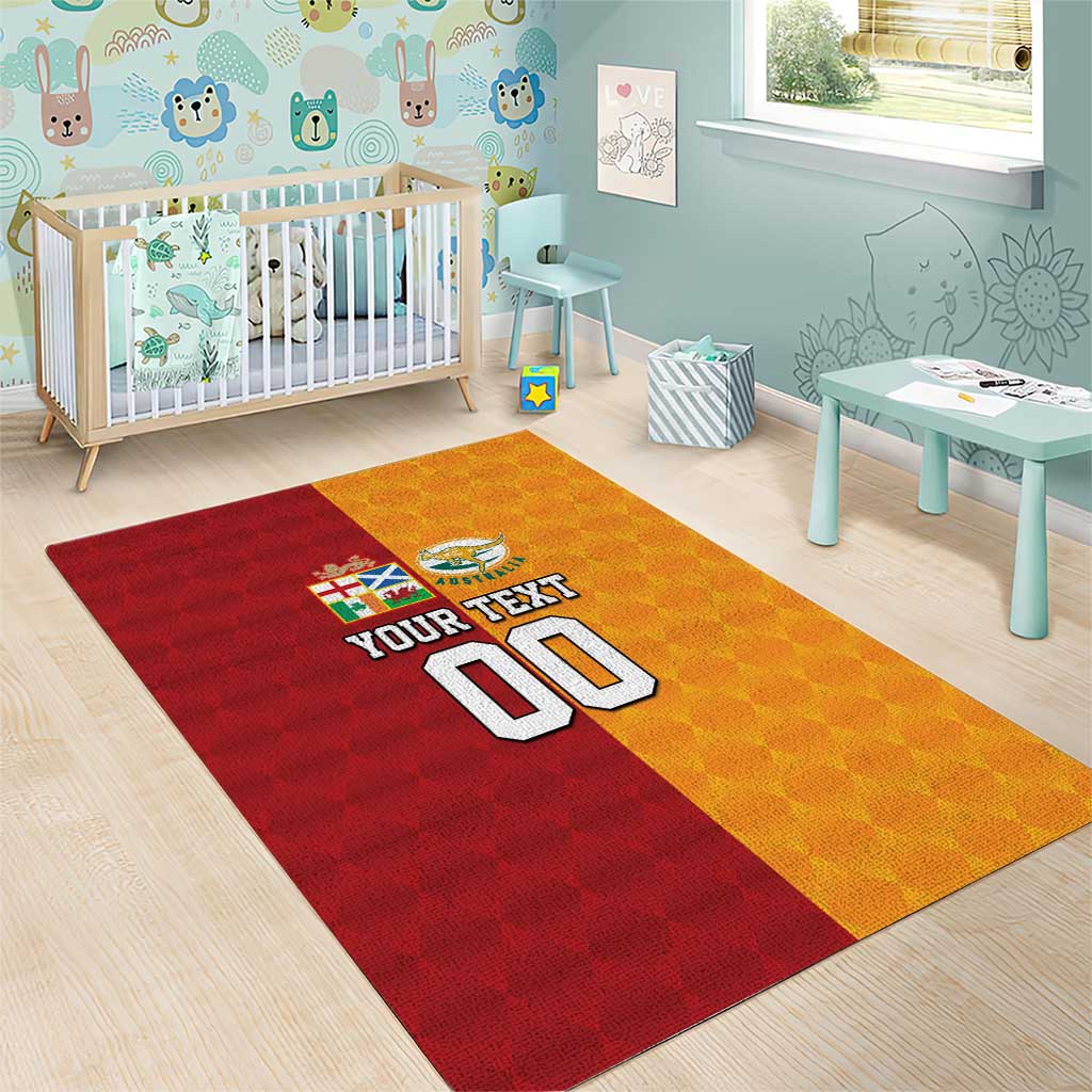 Custom British Lions Australia Wallabies Area Rug Sporty Style