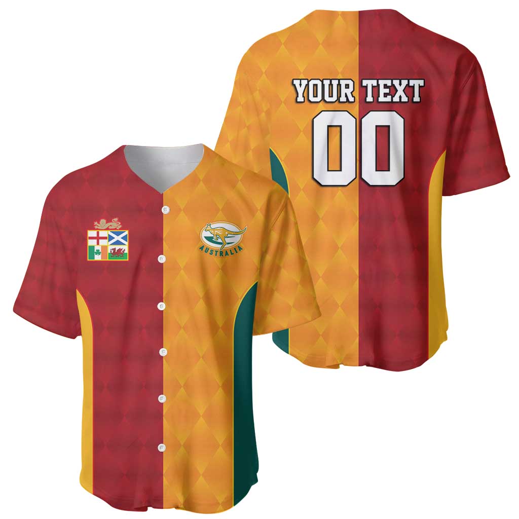 Custom British Lions Australia Wallabies Baseball Jersey Sporty Style
