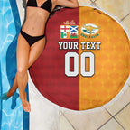 Custom British Lions Australia Wallabies Beach Blanket Sporty Style