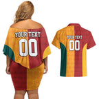 Custom British Lions Australia Wallabies Couples Matching Off Shoulder Short Dress and Hawaiian Shirt Sporty Style