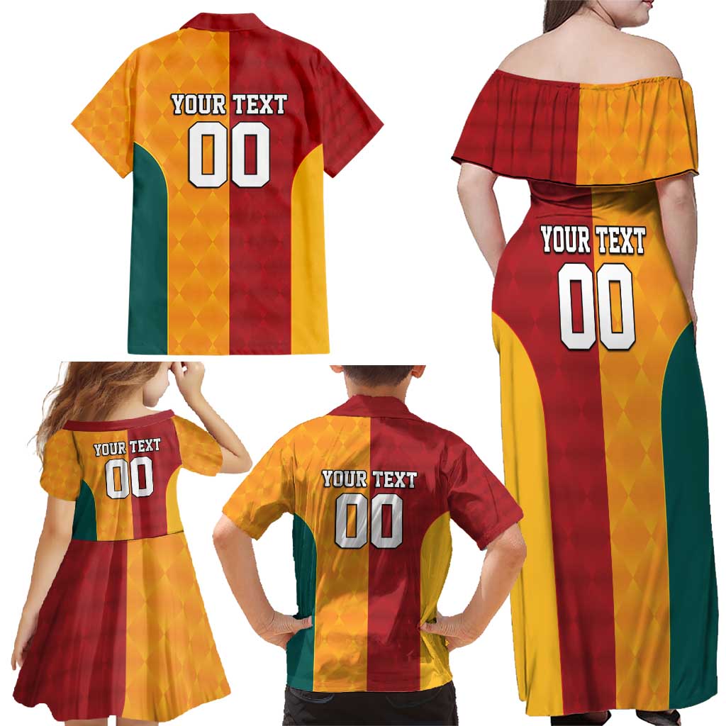 Custom British Lions Australia Wallabies Family Matching Off Shoulder Maxi Dress and Hawaiian Shirt Sporty Style