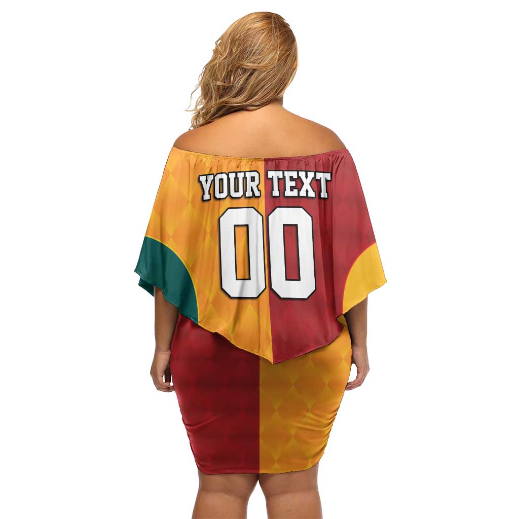 Custom British Lions Australia Wallabies Family Matching Off Shoulder Short Dress and Hawaiian Shirt Sporty Style