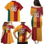 Custom British Lions Australia Wallabies Family Matching Puletasi and Hawaiian Shirt Sporty Style