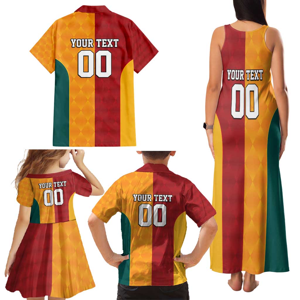 Custom British Lions Australia Wallabies Family Matching Tank Maxi Dress and Hawaiian Shirt Sporty Style