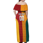 Custom British Lions Australia Wallabies Off Shoulder Maxi Dress Sporty Style