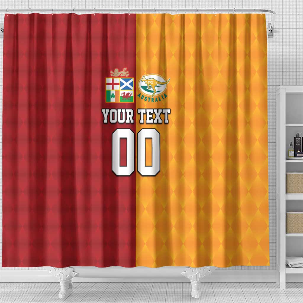 Custom British Lions Australia Wallabies Shower Curtain Sporty Style
