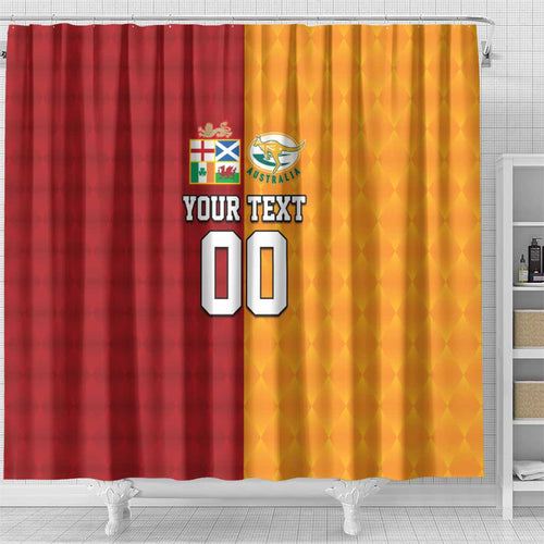 Custom British Lions Australia Wallabies Shower Curtain Sporty Style
