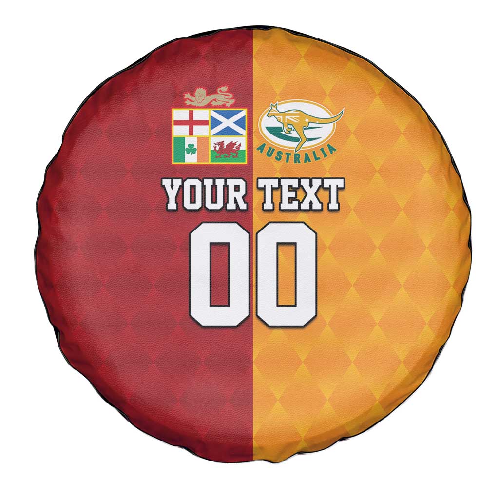 Custom British Lions Australia Wallabies Spare Tire Cover Sporty Style