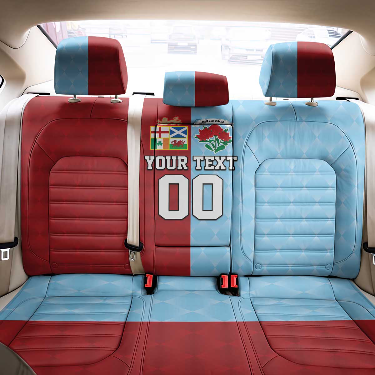 Custom British Lions Australia Waratahs Back Car Seat Cover Sporty Style