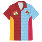 Custom British Lions Australia Waratahs Family Matching Off The Shoulder Long Sleeve Dress and Hawaiian Shirt Sporty Style
