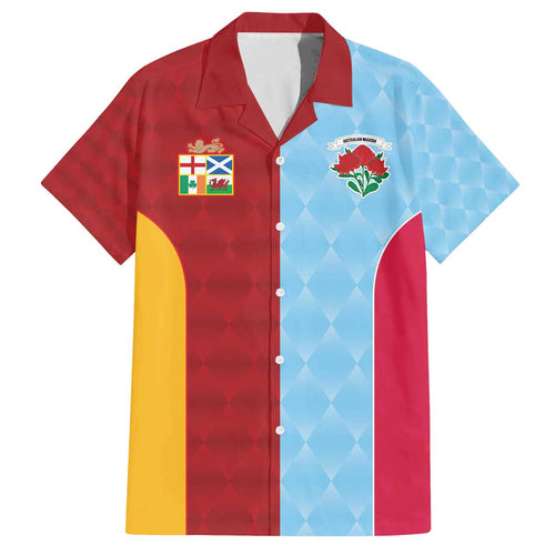 Custom British Lions Australia Waratahs Family Matching Off The Shoulder Long Sleeve Dress and Hawaiian Shirt Sporty Style