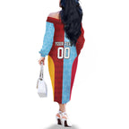 Custom British Lions Australia Waratahs Family Matching Off The Shoulder Long Sleeve Dress and Hawaiian Shirt Sporty Style