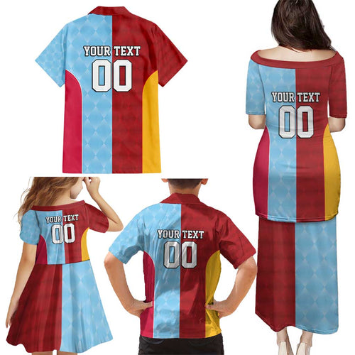 Custom British Lions Australia Waratahs Family Matching Puletasi and Hawaiian Shirt Sporty Style