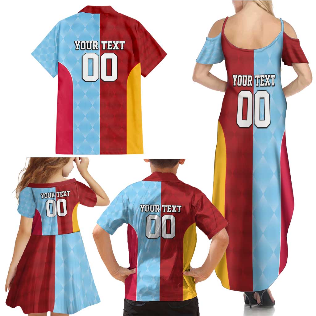 Custom British Lions Australia Waratahs Family Matching Summer Maxi Dress and Hawaiian Shirt Sporty Style