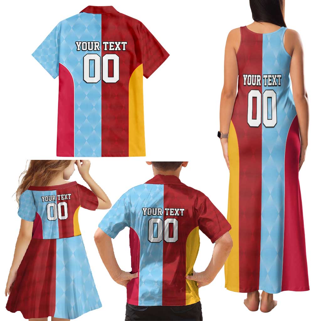 Custom British Lions Australia Waratahs Family Matching Tank Maxi Dress and Hawaiian Shirt Sporty Style