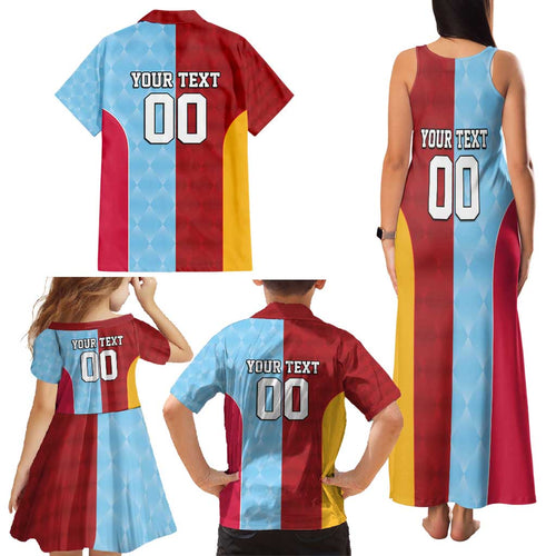Custom British Lions Australia Waratahs Family Matching Tank Maxi Dress and Hawaiian Shirt Sporty Style