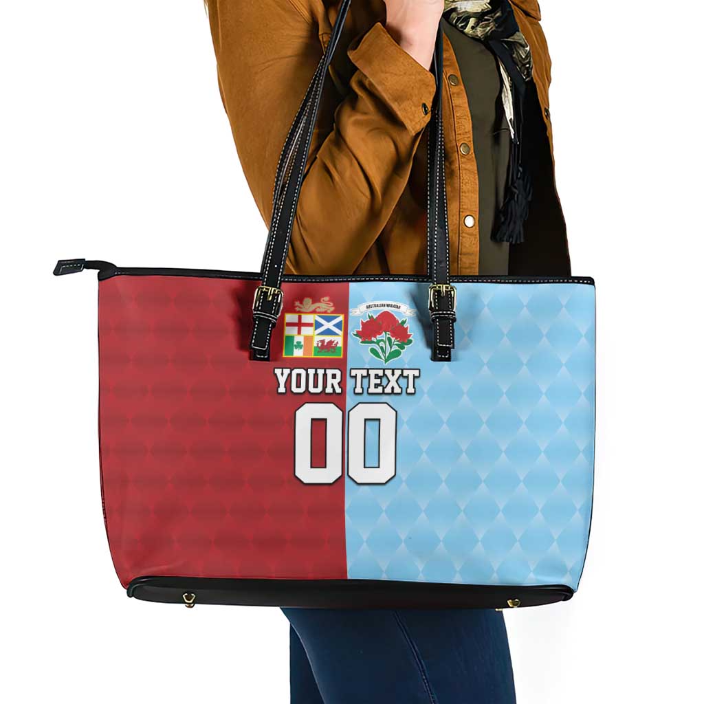 Custom British Lions Australia Waratahs Leather Tote Bag Sporty Style