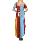 Custom British Lions Australia Waratahs Summer Maxi Dress Sporty Style