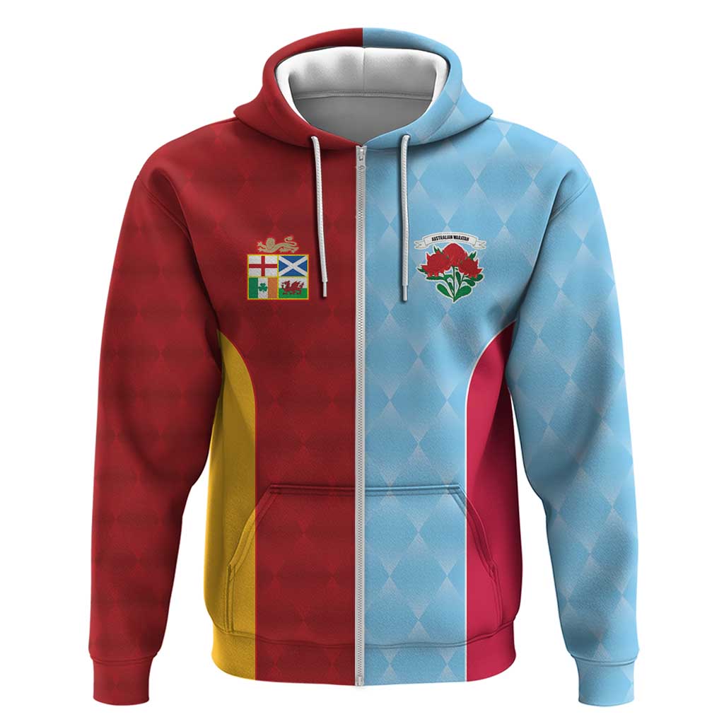 Custom British Lions Australia Waratahs Zip Hoodie Sporty Style