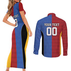 Custom British Lions Australia Western Force Couples Matching Short Sleeve Bodycon Dress and Long Sleeve Button Shirt Sporty Style