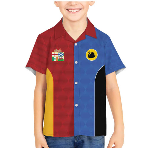 Custom British Lions Australia Western Force Family Matching Mermaid Dress and Hawaiian Shirt Sporty Style