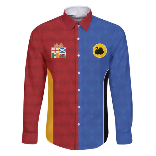 Custom British Lions Australia Western Force Family Matching Puletasi and Hawaiian Shirt Sporty Style
