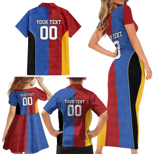 Custom British Lions Australia Western Force Family Matching Short Sleeve Bodycon Dress and Hawaiian Shirt Sporty Style