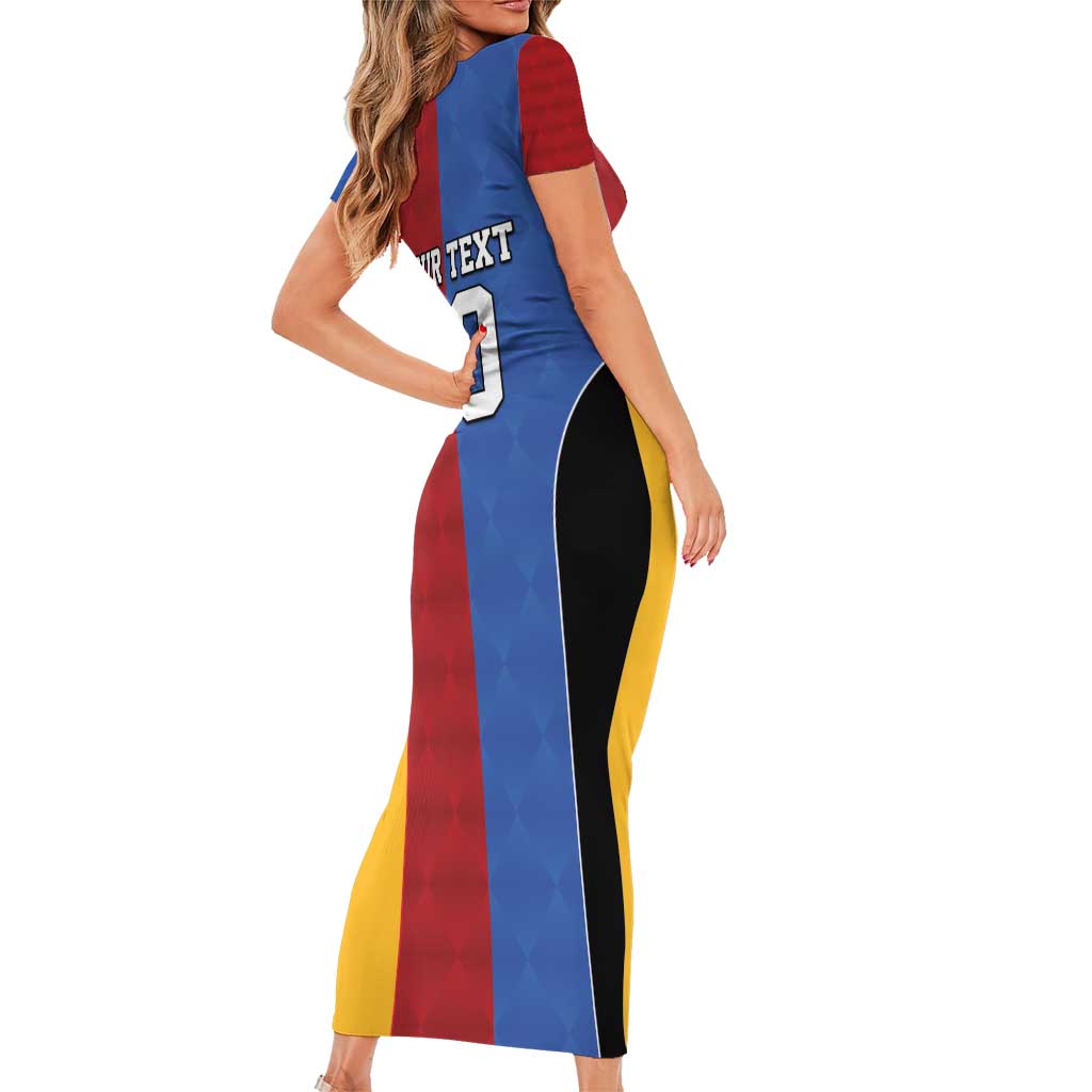 Custom British Lions Australia Western Force Family Matching Short Sleeve Bodycon Dress and Hawaiian Shirt Sporty Style