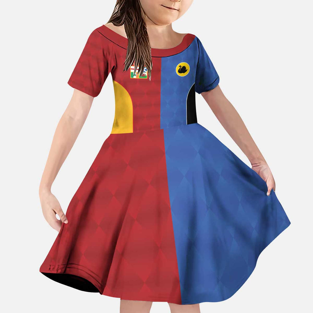 Custom British Lions Australia Western Force Kid Short Sleeve Dress Sporty Style