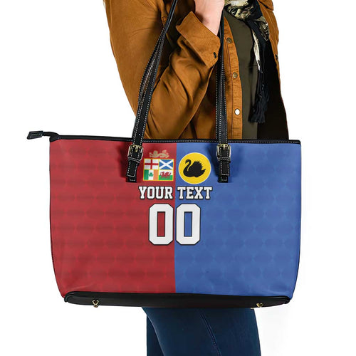 Custom British Lions Australia Western Force Leather Tote Bag Sporty Style