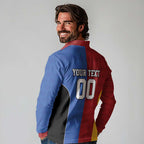 Custom British Lions Australia Western Force Long Sleeve Polo Shirt Sporty Style