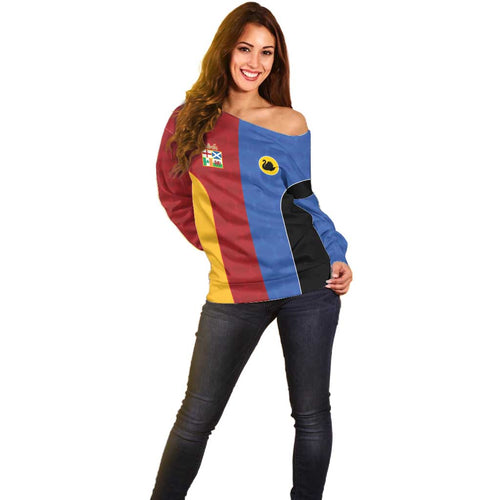 Custom British Lions Australia Western Force Off Shoulder Sweater Sporty Style