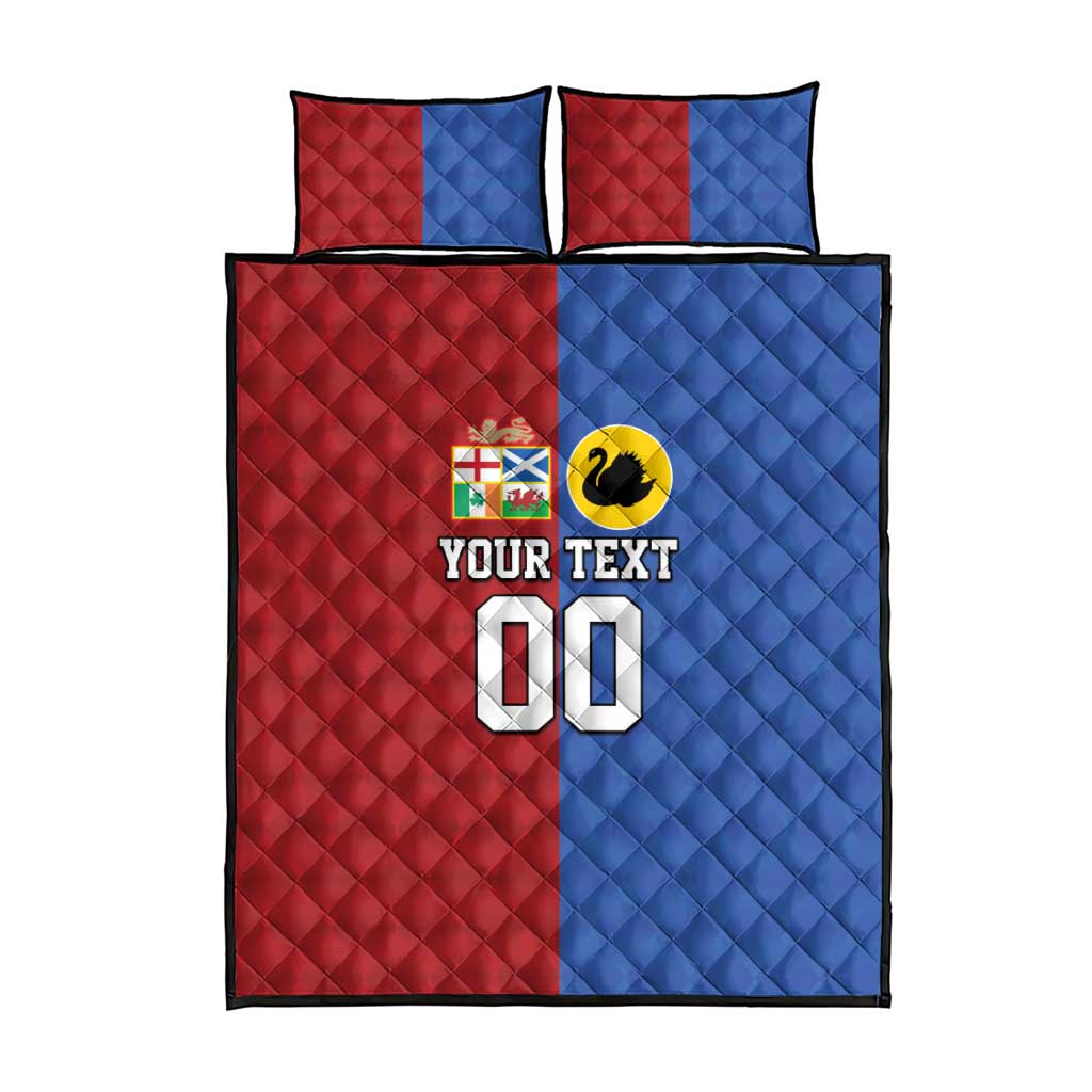 Custom British Lions Australia Western Force Quilt Bed Set Sporty Style