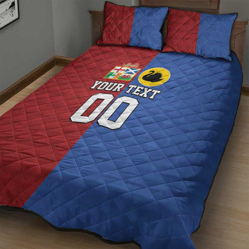 Custom British Lions Australia Western Force Quilt Bed Set Sporty Style
