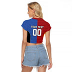 Custom British Lions Australia Western Force Raglan Cropped T Shirt Sporty Style
