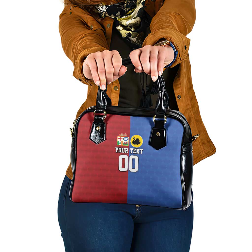 Custom British Lions Australia Western Force Shoulder Handbag Sporty Style