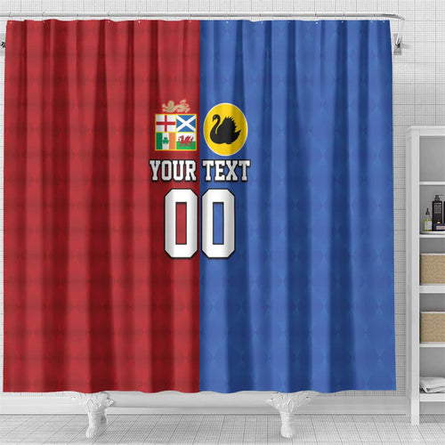 Custom British Lions Australia Western Force Shower Curtain Sporty Style