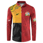 Custom British Lions-AUNZ Button Sweatshirt Australia-New Zealand Indigenous Motif