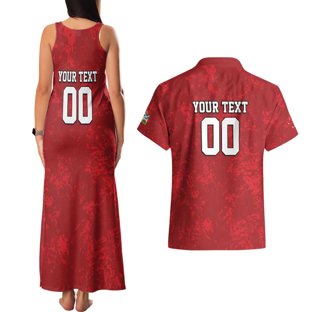 Custom British Lions-AUNZ Couples Matching Tank Maxi Dress and Hawaiian Shirt Australia-New Zealand Indigenous Motif