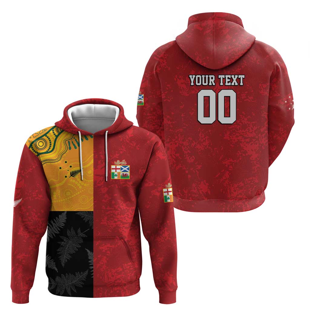 Custom British Lions-AUNZ Hoodie Australia-New Zealand Indigenous Motif
