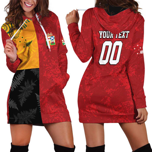 Custom British Lions-AUNZ Hoodie Dress Australia-New Zealand Indigenous Motif