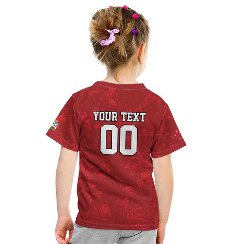 Custom British Lions-AUNZ Kid T Shirt Australia-New Zealand Indigenous Motif