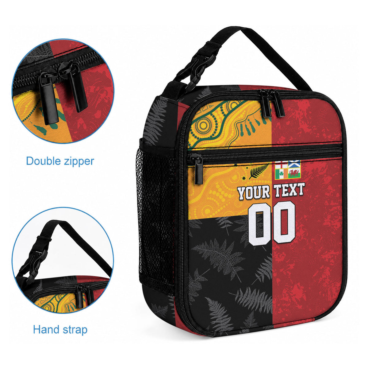 Custom British Lions-AUNZ Lunch Bag Australia-New Zealand Indigenous Motif