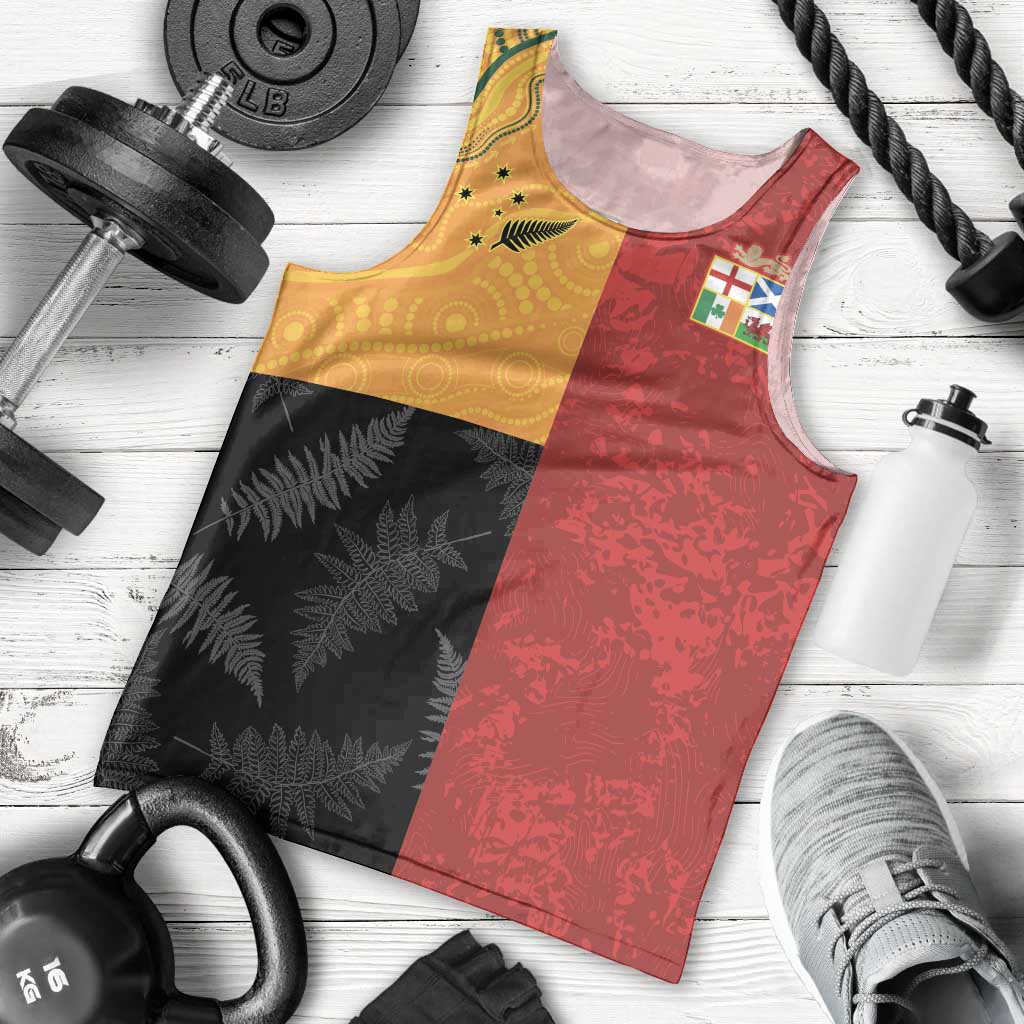 Custom British Lions-AUNZ Men Tank Top Australia-New Zealand Indigenous Motif