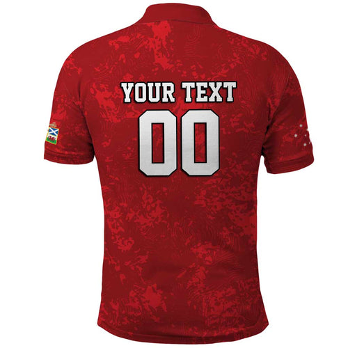 Custom British Lions-AUNZ Polo Shirt Australia-New Zealand Indigenous Motif