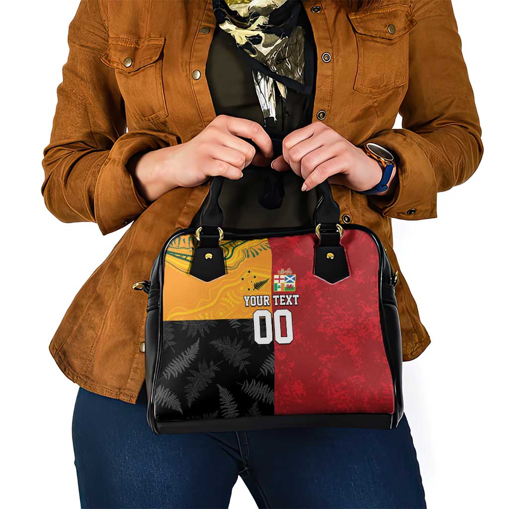 Custom British Lions-AUNZ Shoulder Handbag Australia-New Zealand Indigenous Motif